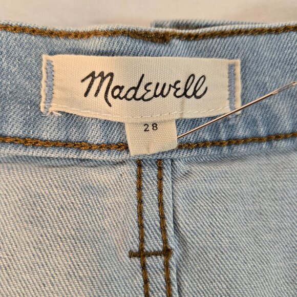 MADEWELL Festival Stretchy Distressed Hi-Rise Raw Hem Short Size 28 New NO Tags! - Picture 10 of 16